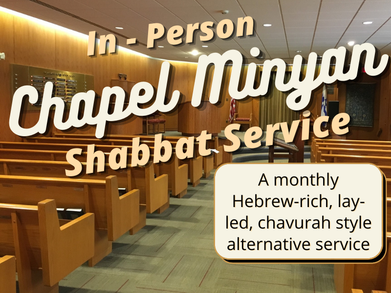 Register Now for April Chapel Minyan