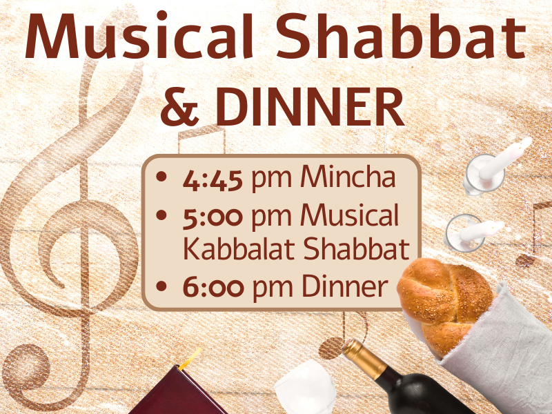 March 31: Musical Shabbat + Dinner