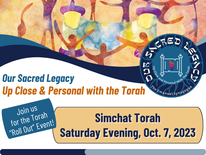 "Our Sacred Legacy" Simchat Torah Roll Out