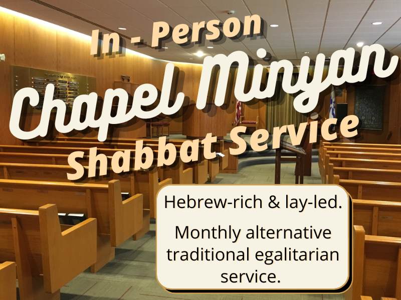 Next Chapel Minyan: May 11 RSVP NOW