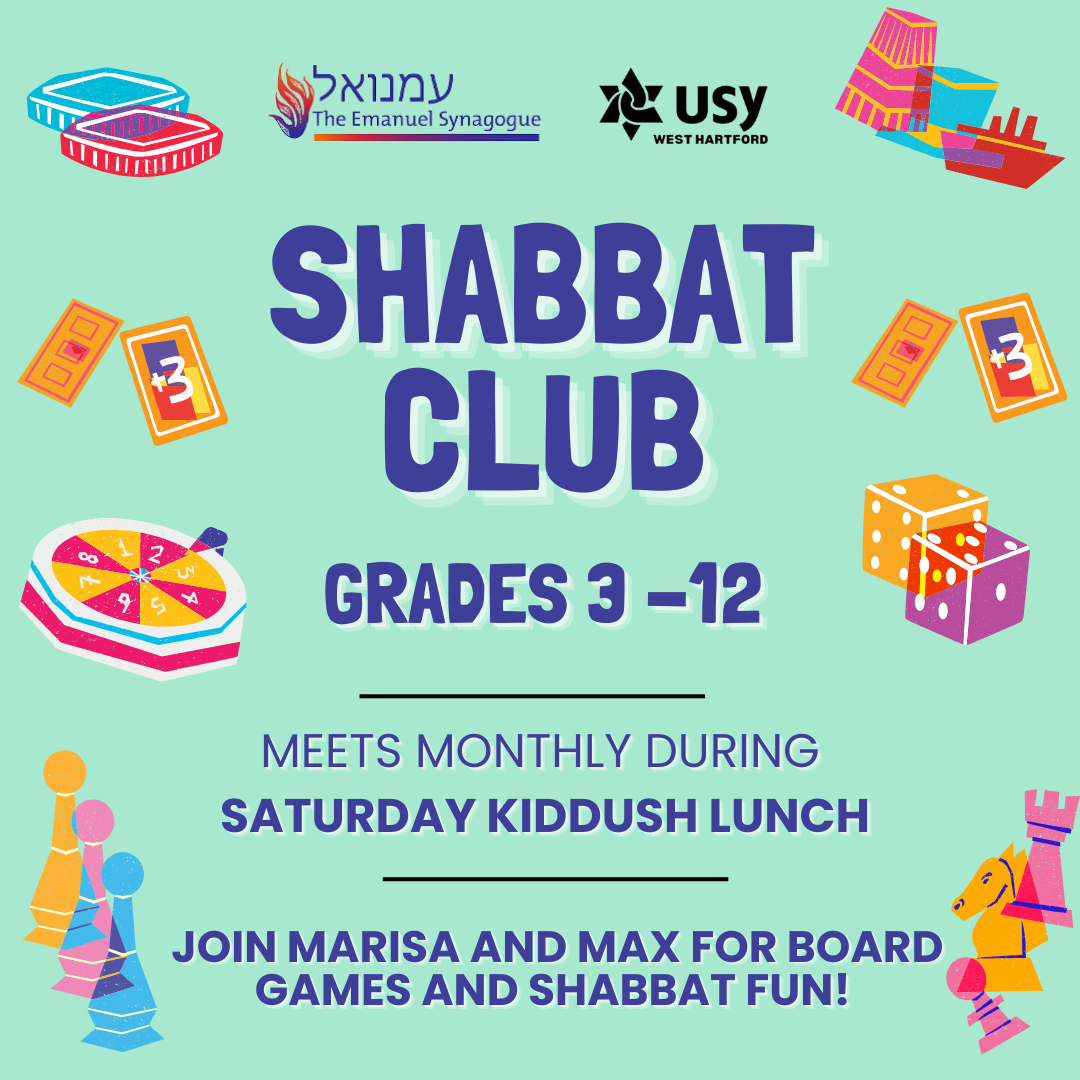 Monthly Shabbat Club in January