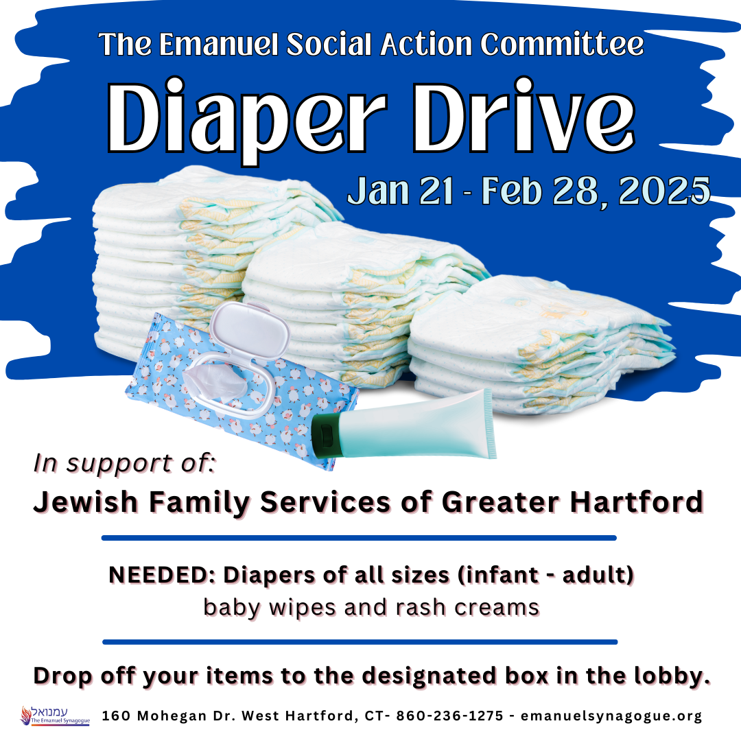 Jan 21 - Feb 28: Emanuel Diaper Drive for JFS