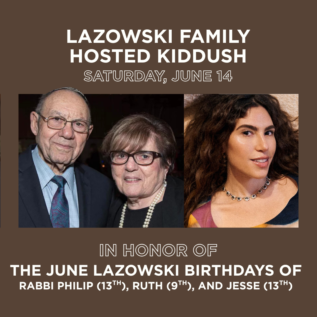 Lazowski Family Hosted Kiddush