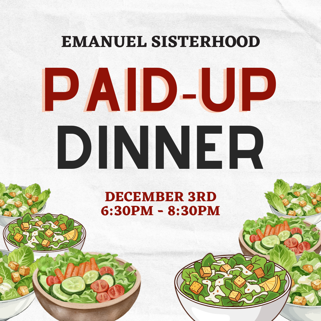 Sisterhood: Paid-Up Dinner